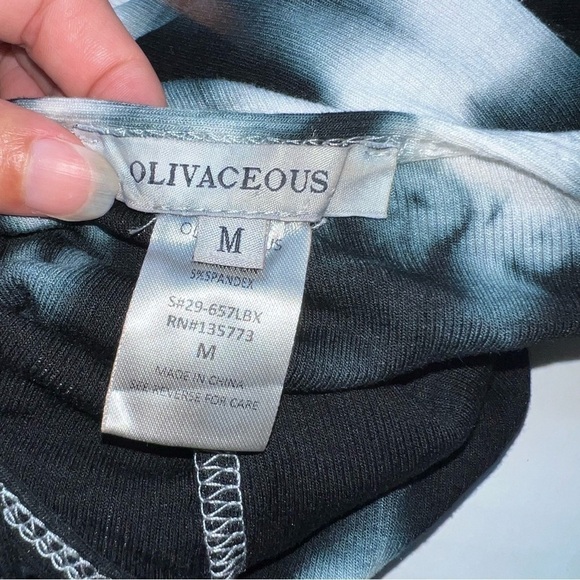 Olivaceous tie dye strappy v neck bodysuit in size medium - Picture 8 of 12
